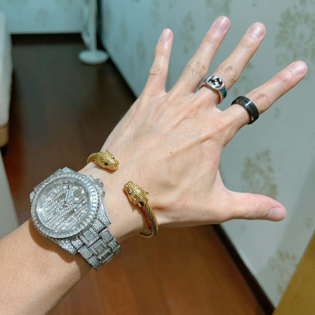 Gucci Anger Forest Distressed Vintage Silver-Tone Vintage-Inspired Bracelet – Style 05 - image 7