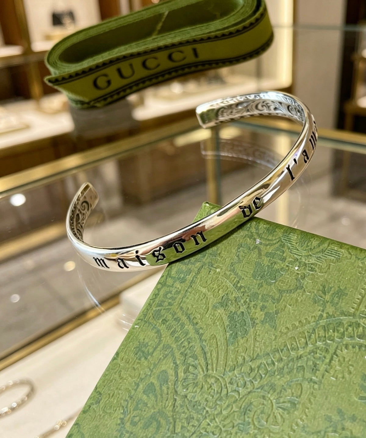 Gucci Anger Forest Distressed Vintage Silver-Tone Vintage-Inspired Bracelet – Style 04 - image 8