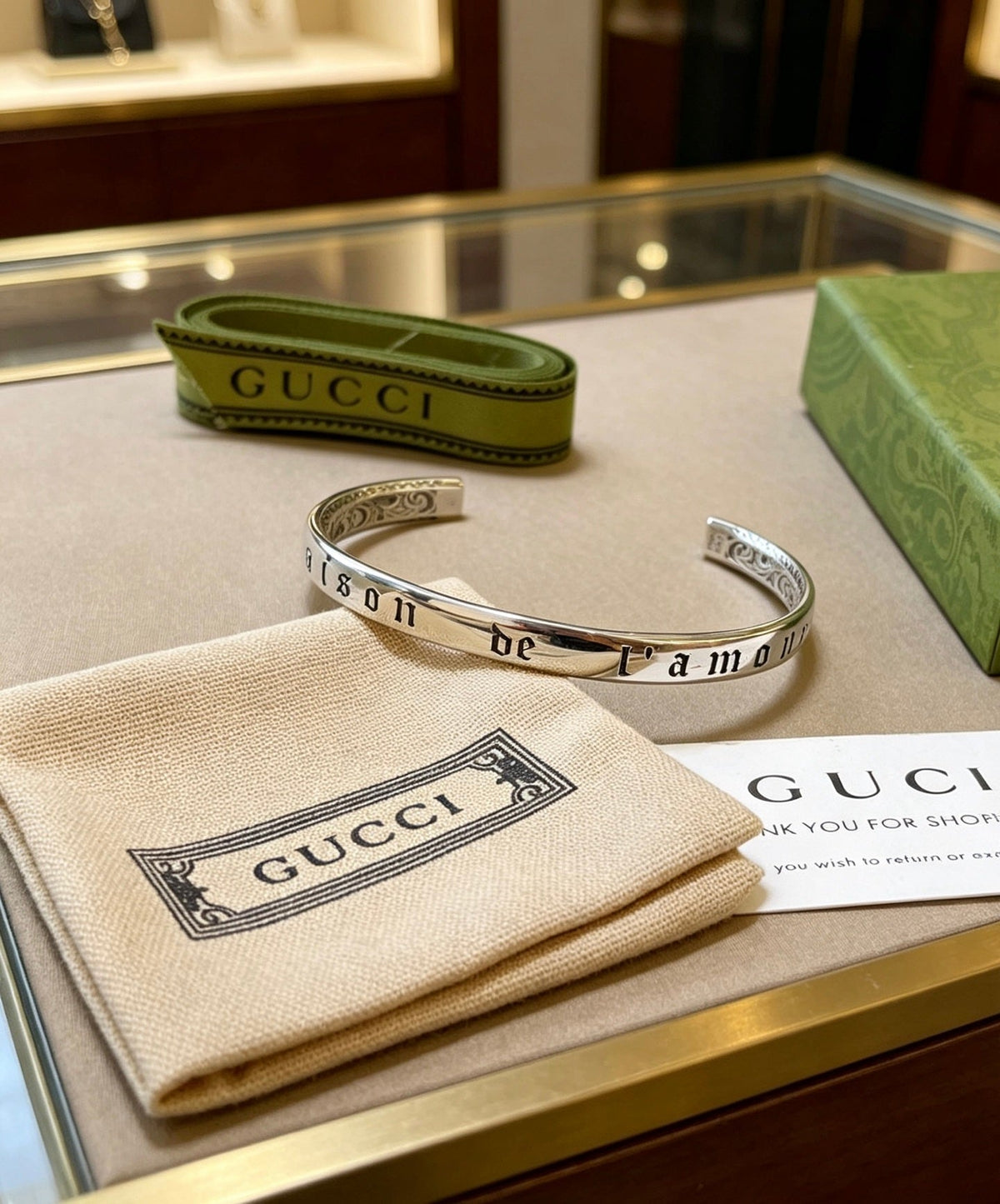 Gucci Anger Forest Distressed Vintage Silver-Tone Vintage-Inspired Bracelet – Style 04 - image 4