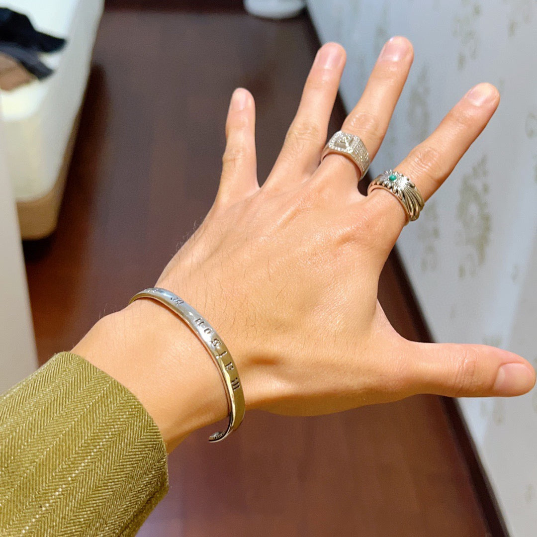 Gucci Anger Forest Distressed Vintage Silver-Tone Vintage-Inspired Bracelet – Style 04 - image 6