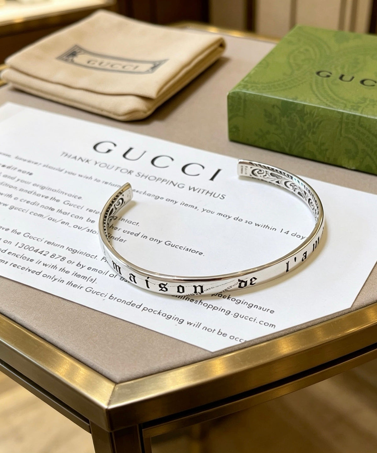 Gucci Anger Forest Distressed Vintage Silver-Tone Vintage-Inspired Bracelet – Style 04 - image 7