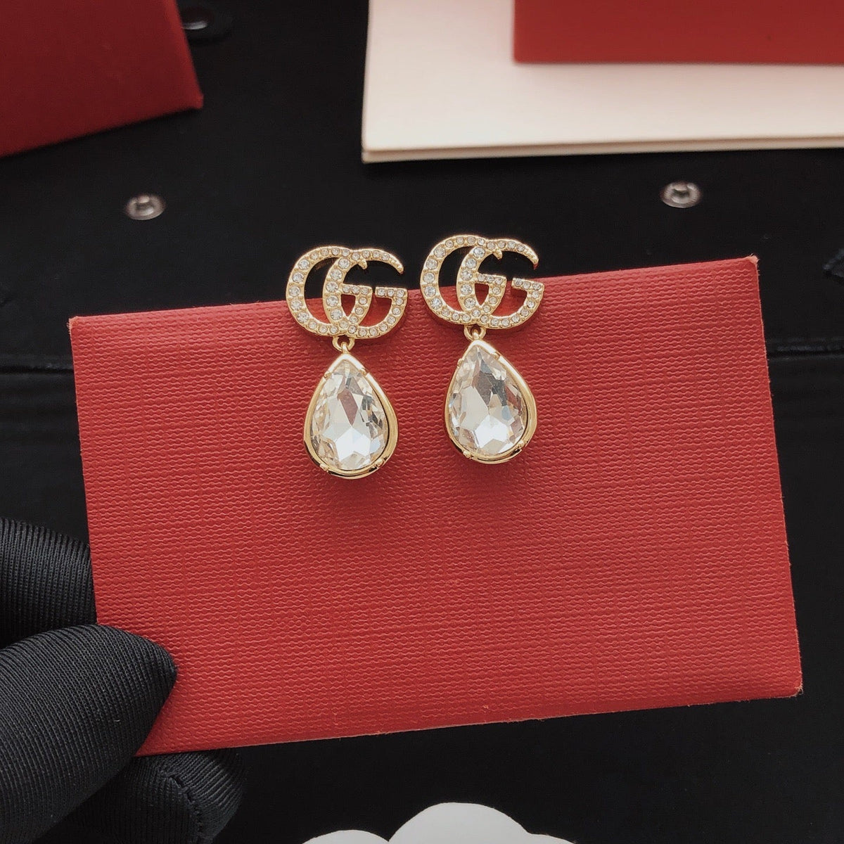 Gucci Crystal Stud Earrings – Style 07 - image 3