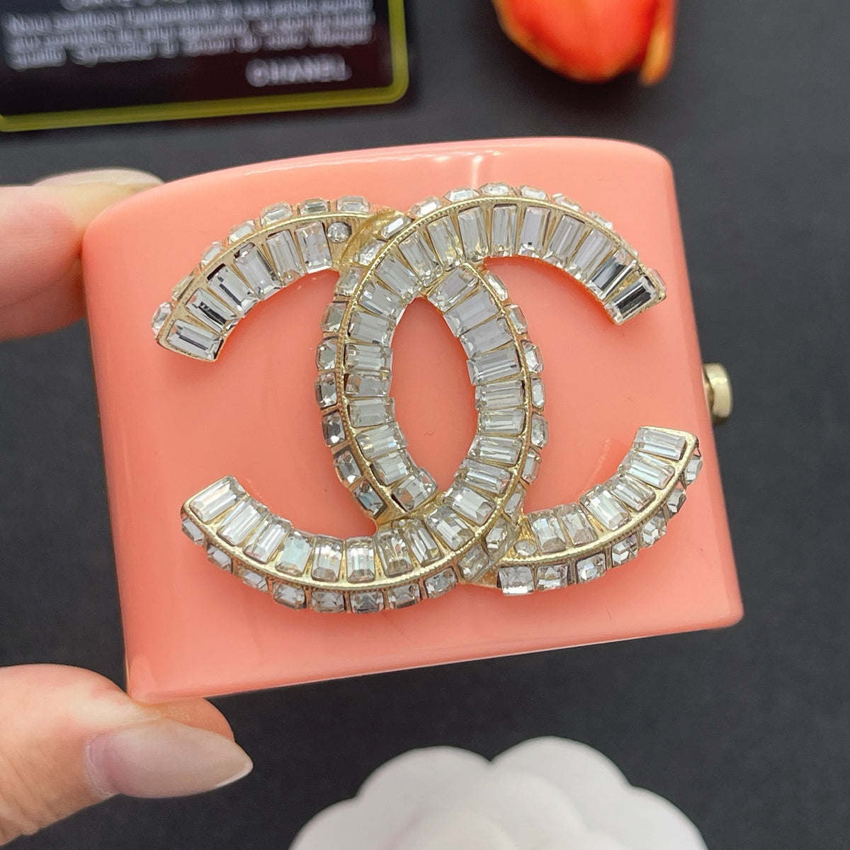 Chanel style acrylic resin bracelets - product photo 1