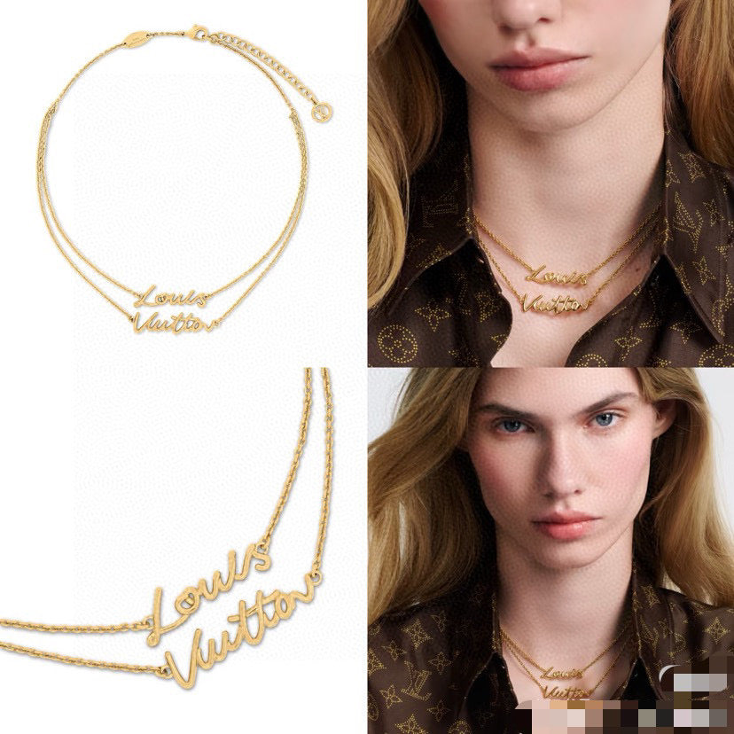 Louis Vuitton Letter Necklace – Style 22 - image 1