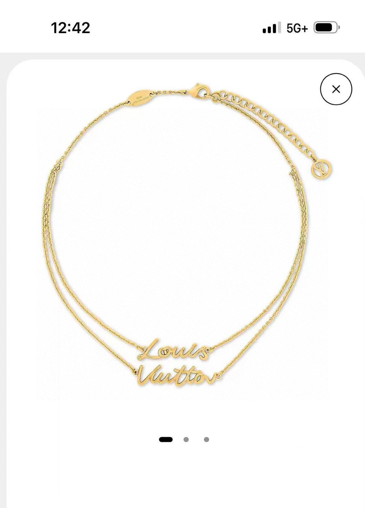 Louis Vuitton Letter Necklace – Style 22 - image 2