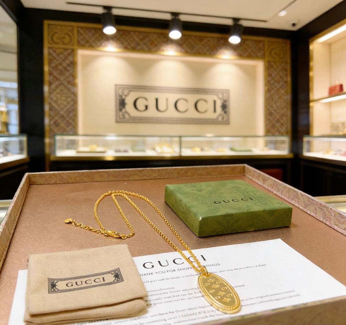 Gucci Anger Forest Chain Distressed Vintage-Inspired Pendant – Style 03 - image 4