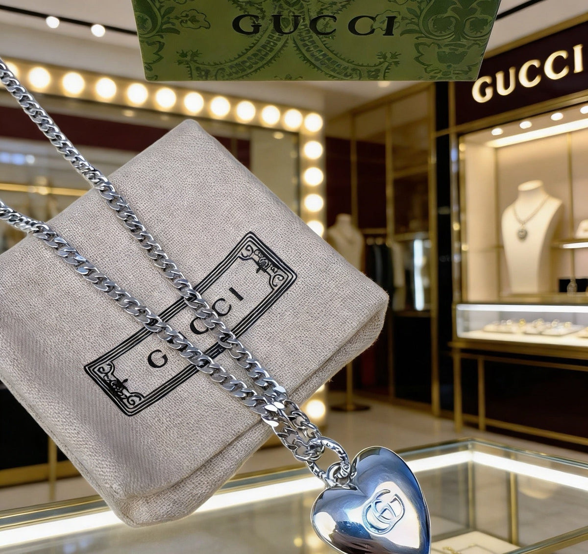 Gucci Anger Forest Chain Distressed Necklace – Style 73 - image 4