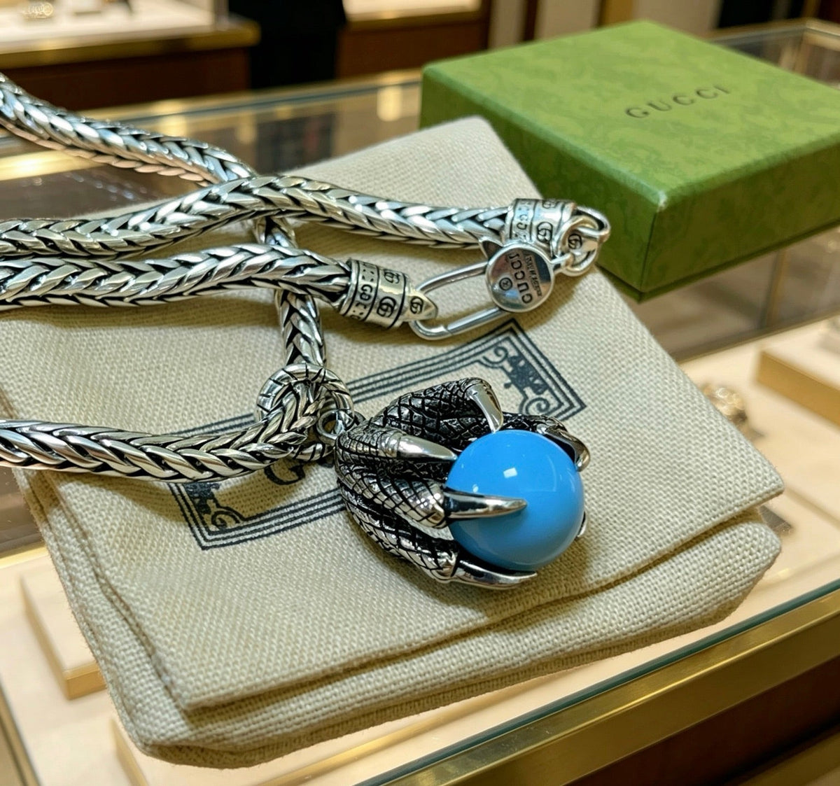 Gucci Anger Forest Chain Distressed Vintage-Inspired Necklace – Style 32 - image 5