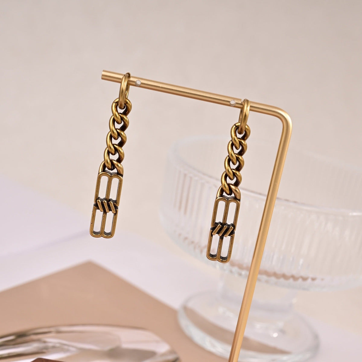 Balenciaga Brass Vintage-Inspired Earrings - image 6