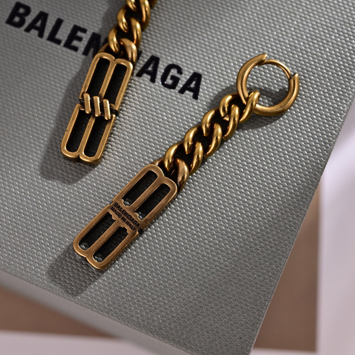 Balenciaga Brass Vintage-Inspired Earrings - image 4