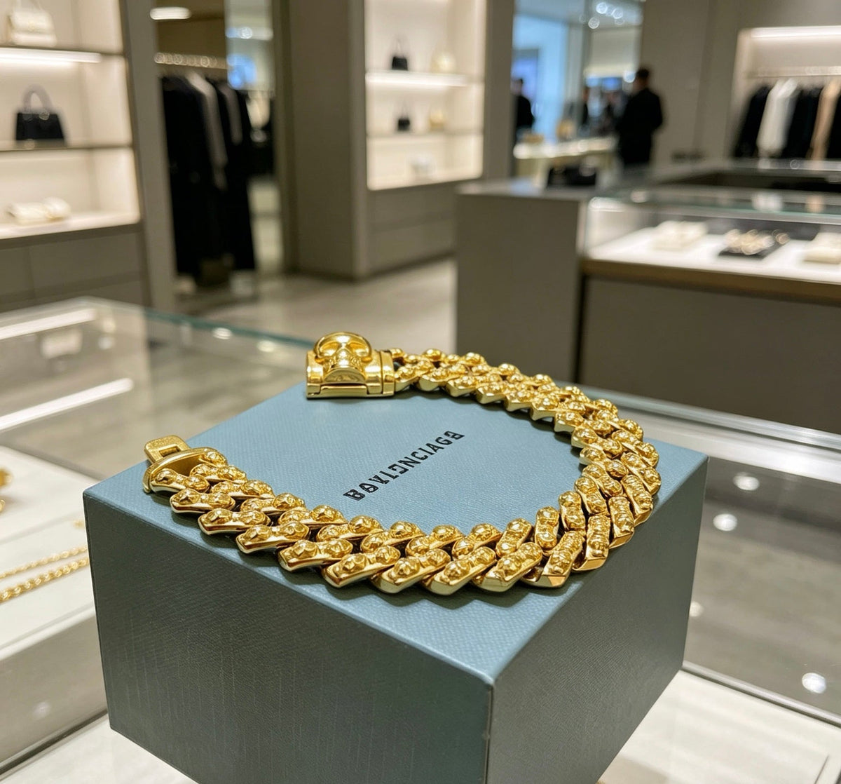 Balenciaga Distressed Vintage-Inspired Men's Bracelet – Style 06 - image 8