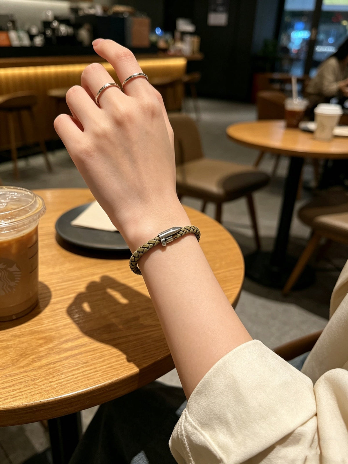Cartier Style 191 gold-tone leather strap bracelet view 5