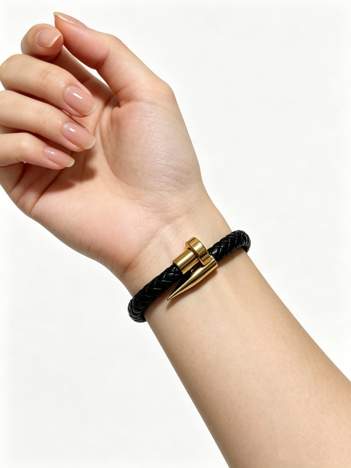 Cartier Style 189 gold-tone leather strap bracelet view 5