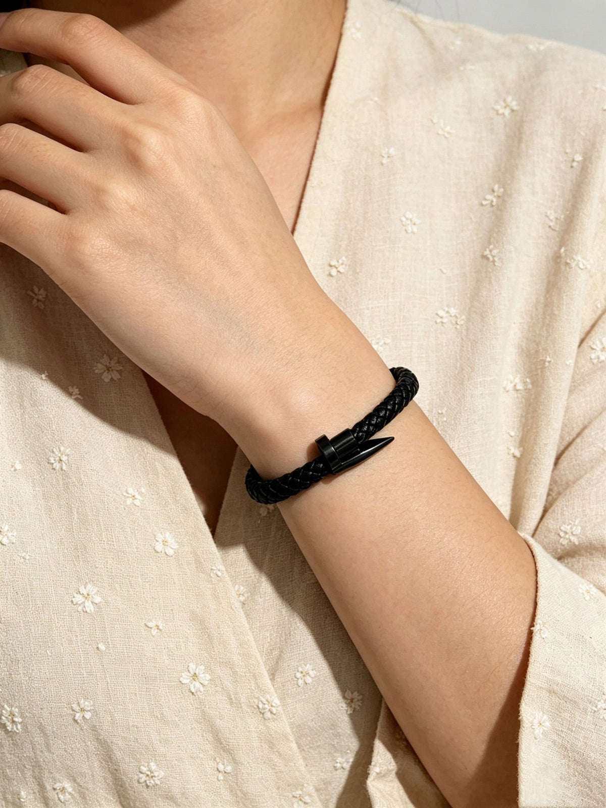 Cartier Style 188 gold-tone leather strap bracelet view 4