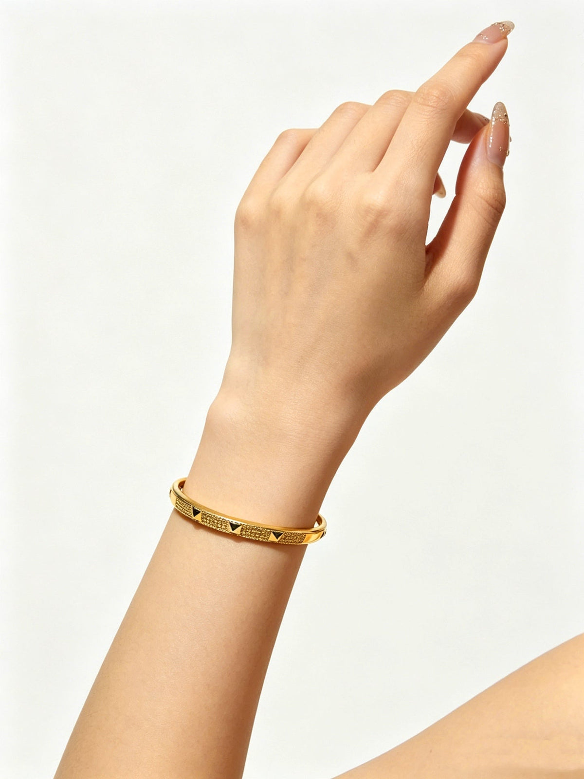 Cartier Style 183 gold-tone signature motif bracelet view 9