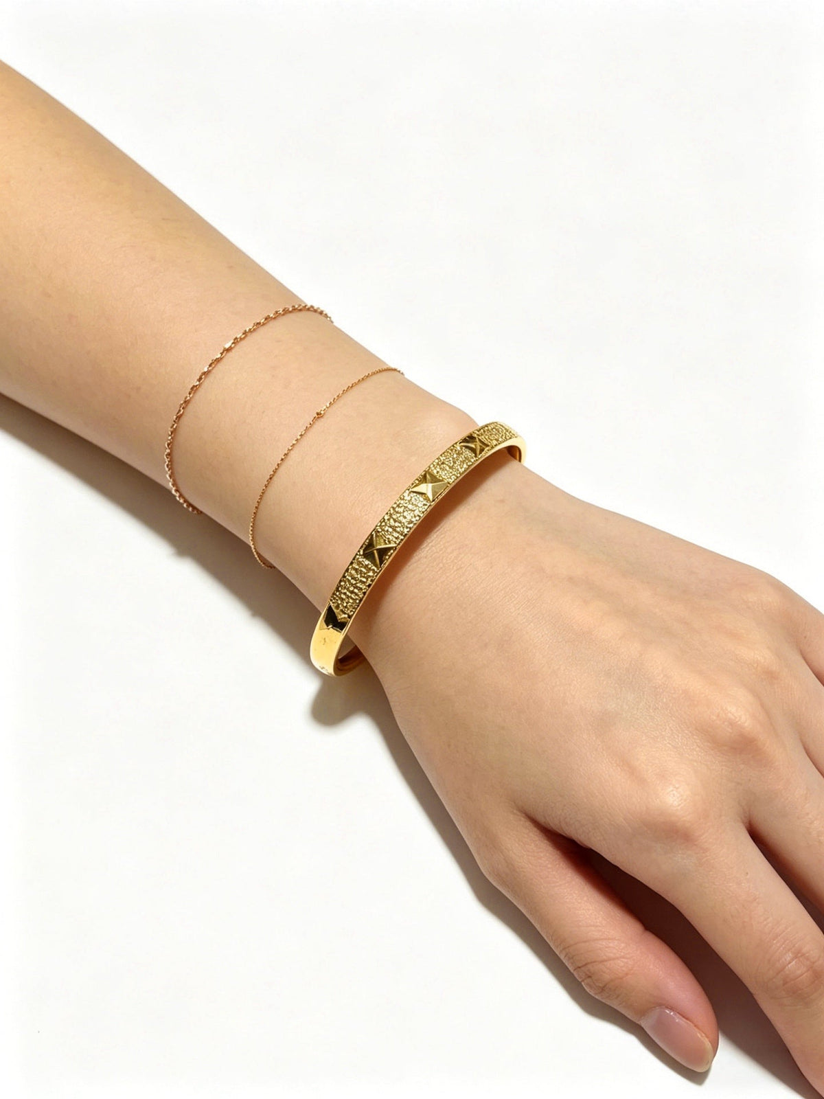 Cartier Style 183 gold-tone signature motif bracelet view 8