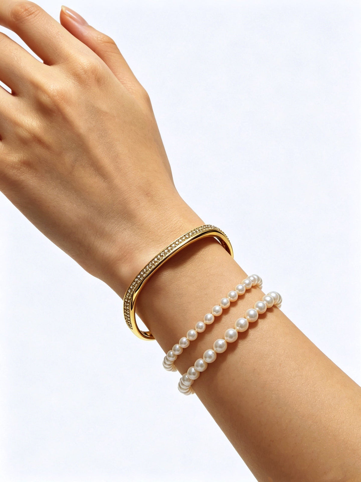 Cartier Style 182 gold-tone signature motif bracelet view 10