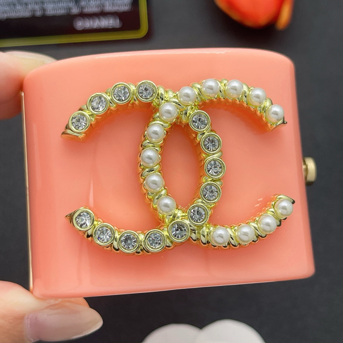 Chanel style acrylic resin bracelets - product photo 1