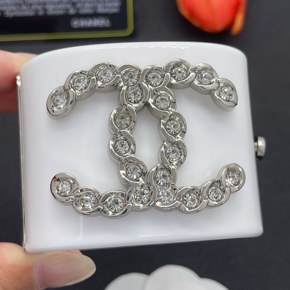 Chanel style acrylic resin bracelets - product photo 1