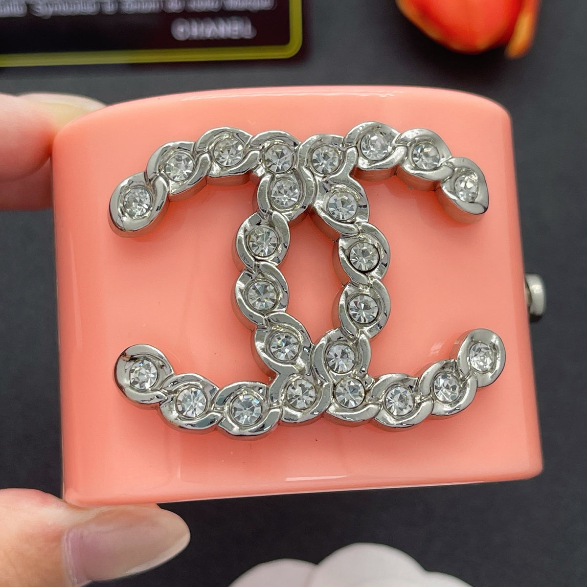Chanel style acrylic resin bracelets - product photo 1