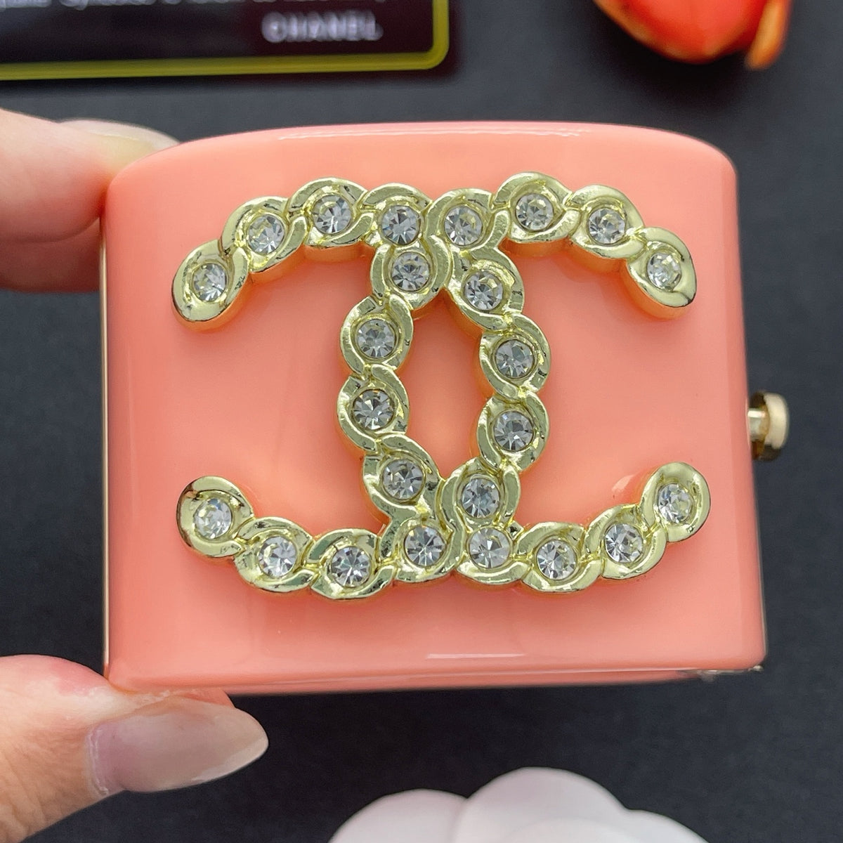 Chanel style acrylic resin bracelets - product photo 1