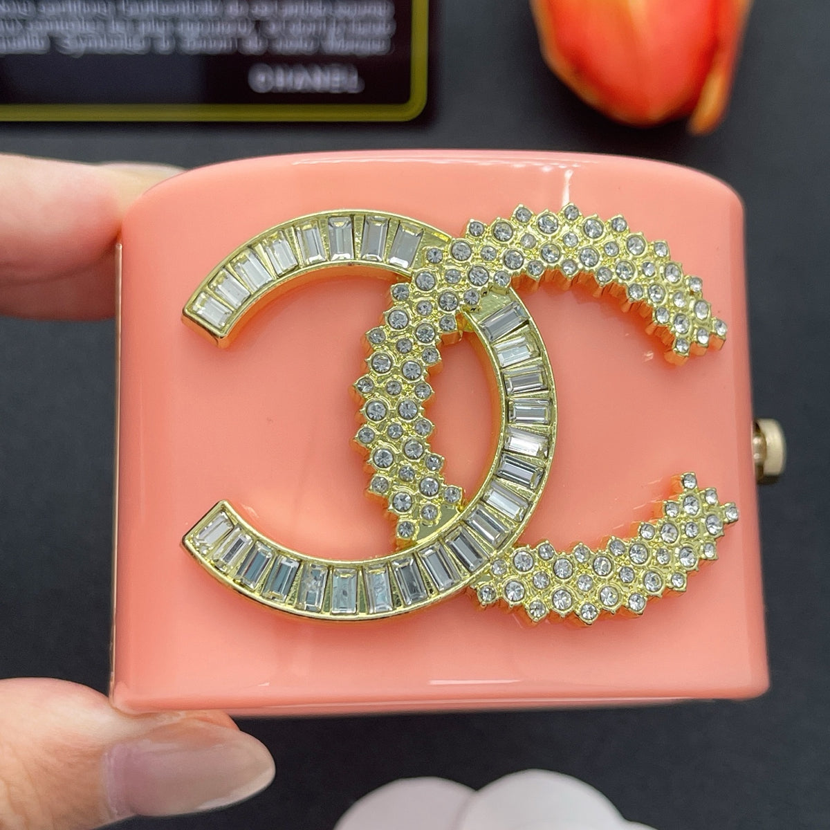 Chanel style acrylic resin bracelets - product photo 1