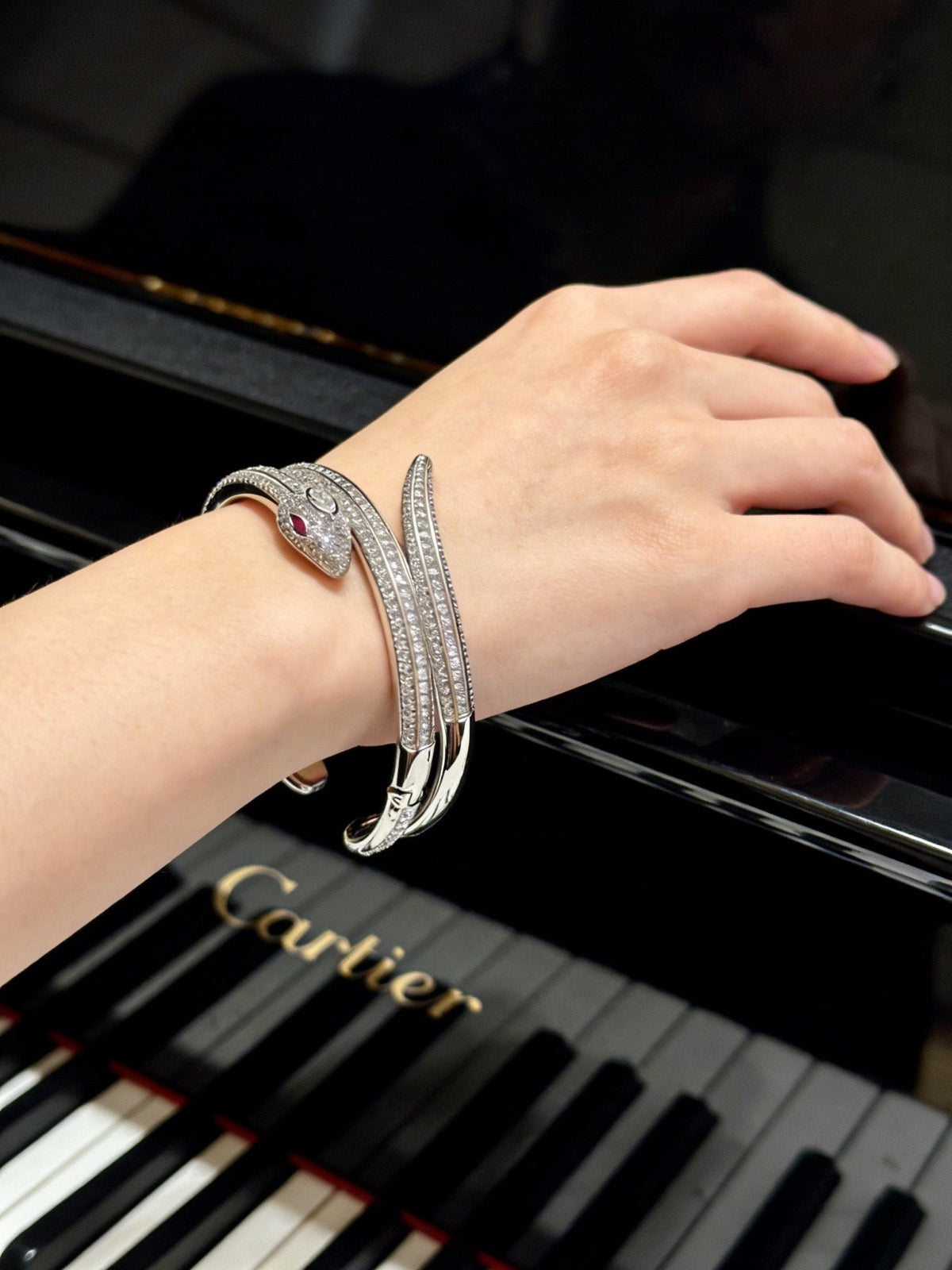 Cartier Style 180 gold-tone signature motif bracelet view 8