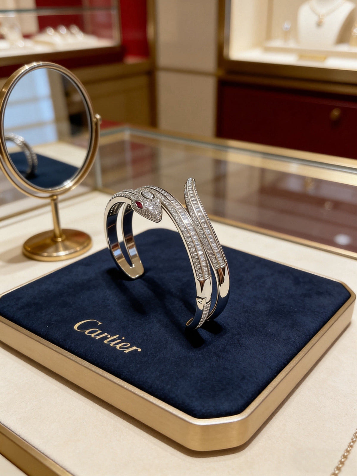 Cartier Style 180 gold-tone signature motif bracelet view 5