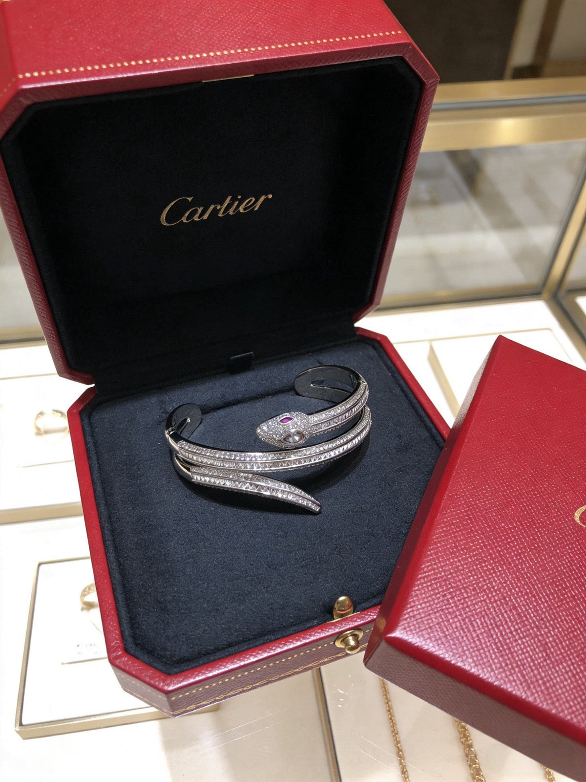 Cartier Style 180 gold-tone signature motif bracelet view 7