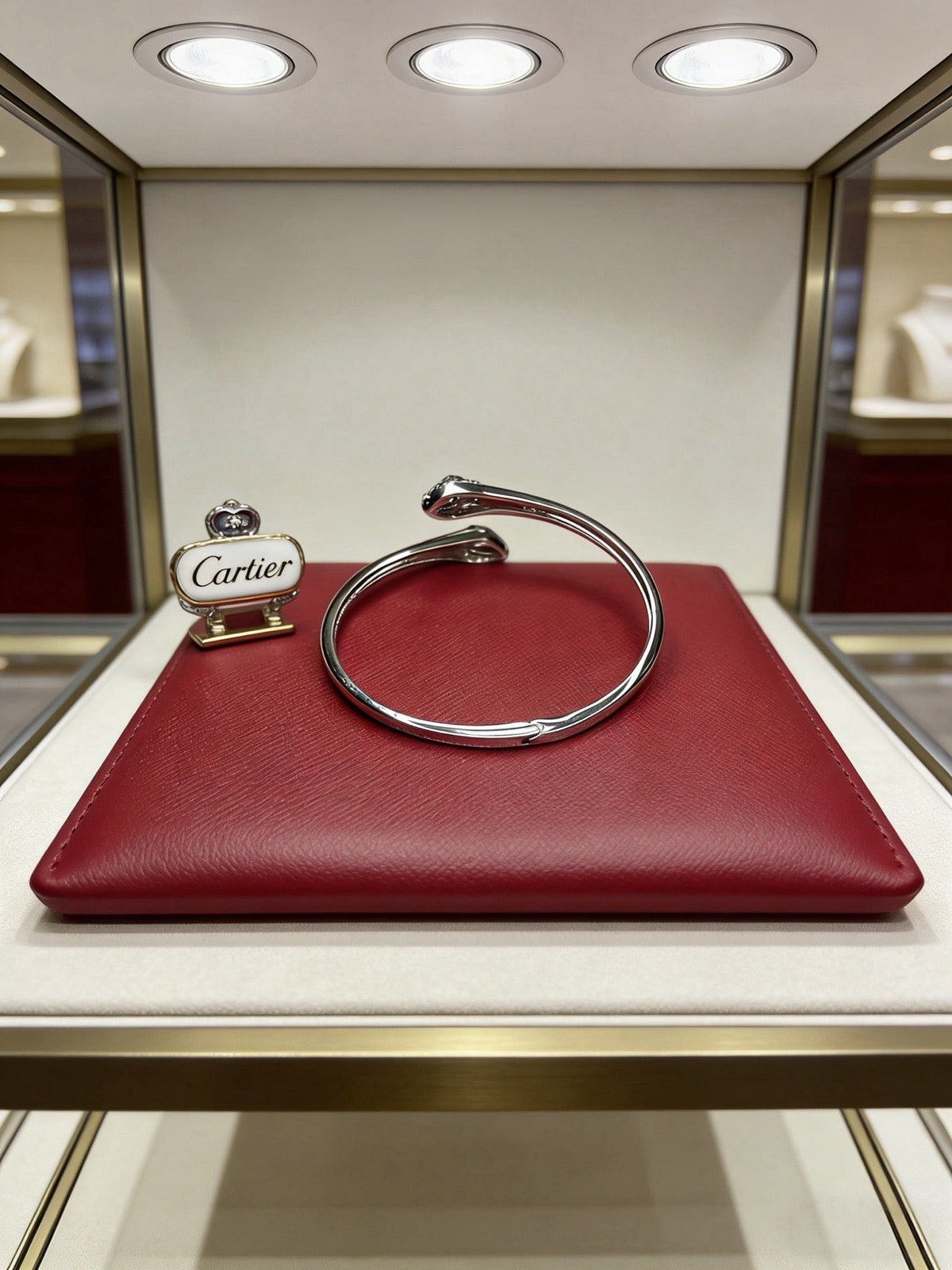 Cartier Style 179 gold-tone signature motif bracelet view 3