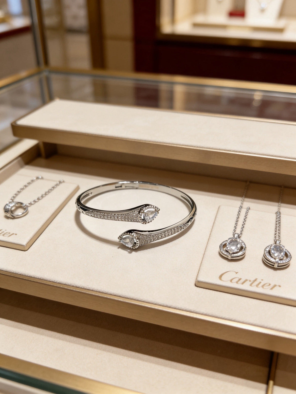 Cartier Style 179 gold-tone signature motif bracelet view 6
