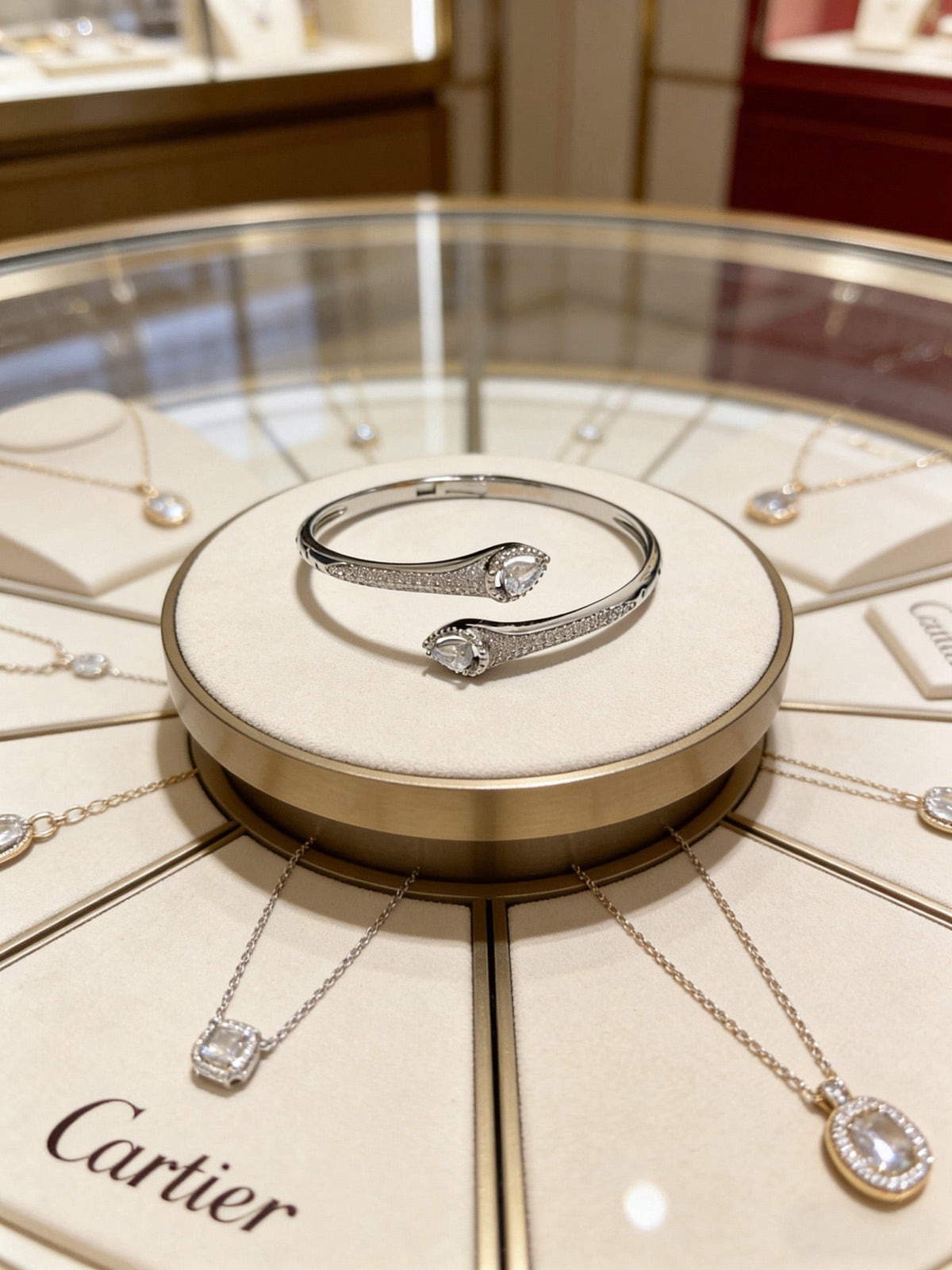 Cartier Style 179 gold-tone signature motif bracelet view 2
