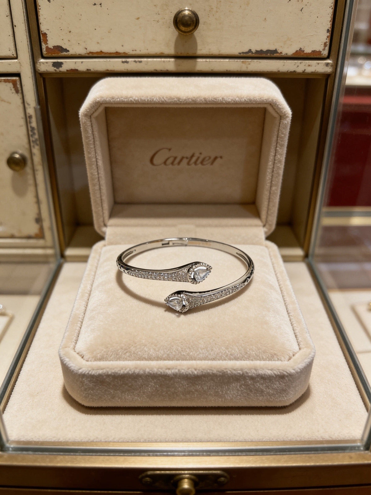 Cartier Style 179 gold-tone signature motif bracelet view 5