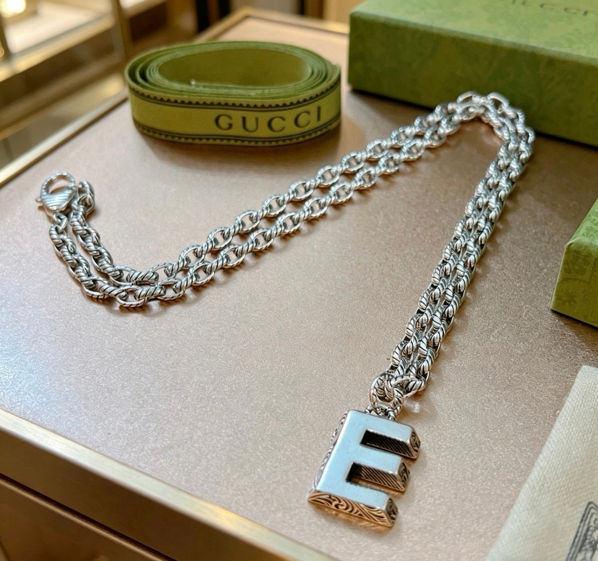 Gucci Anger Forest Chain Distressed Vintage-Inspired Necklace – Style 47 - image 5