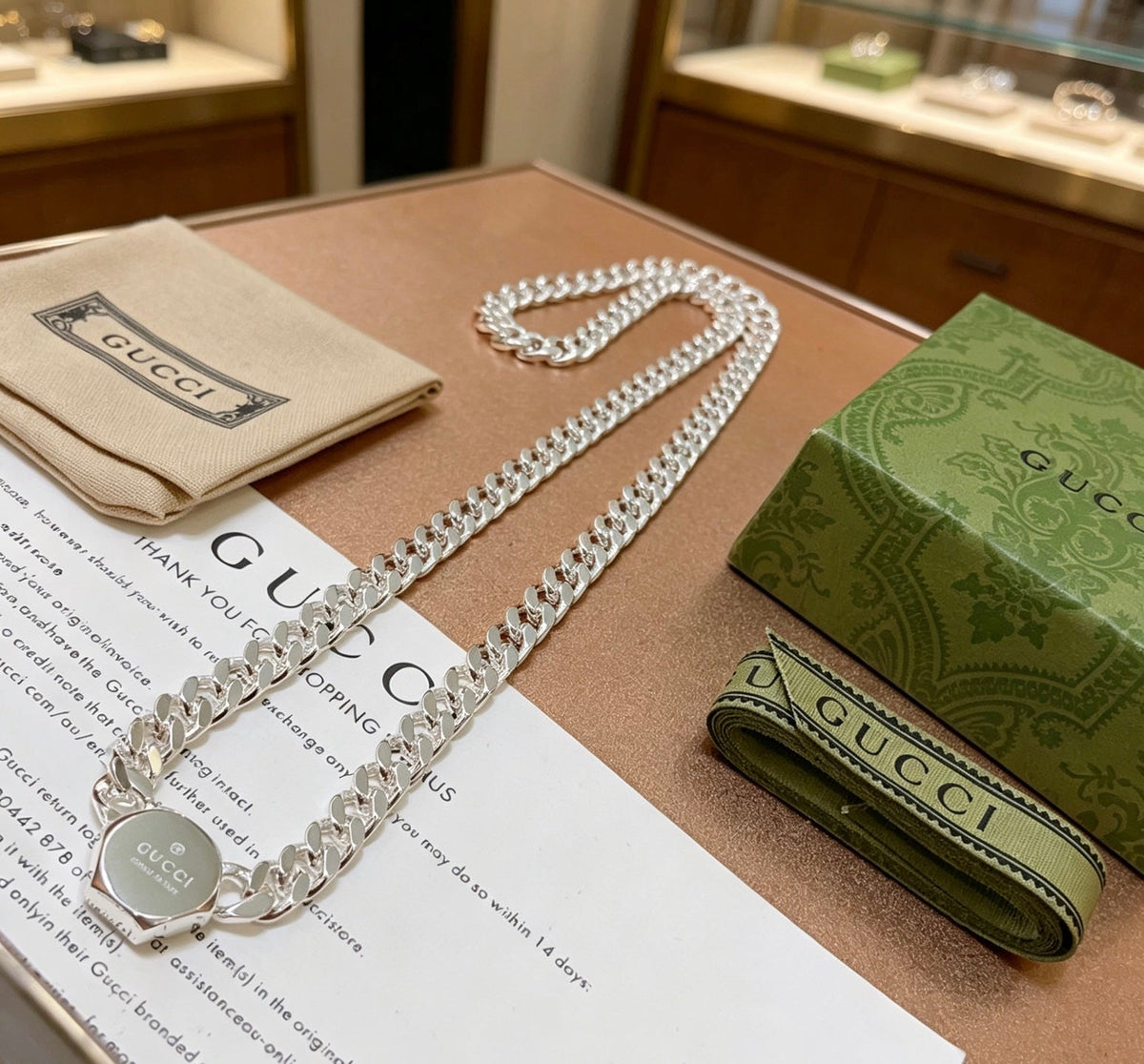 Gucci Anger Forest Chain Distressed Necklace – Style 103 - image 5