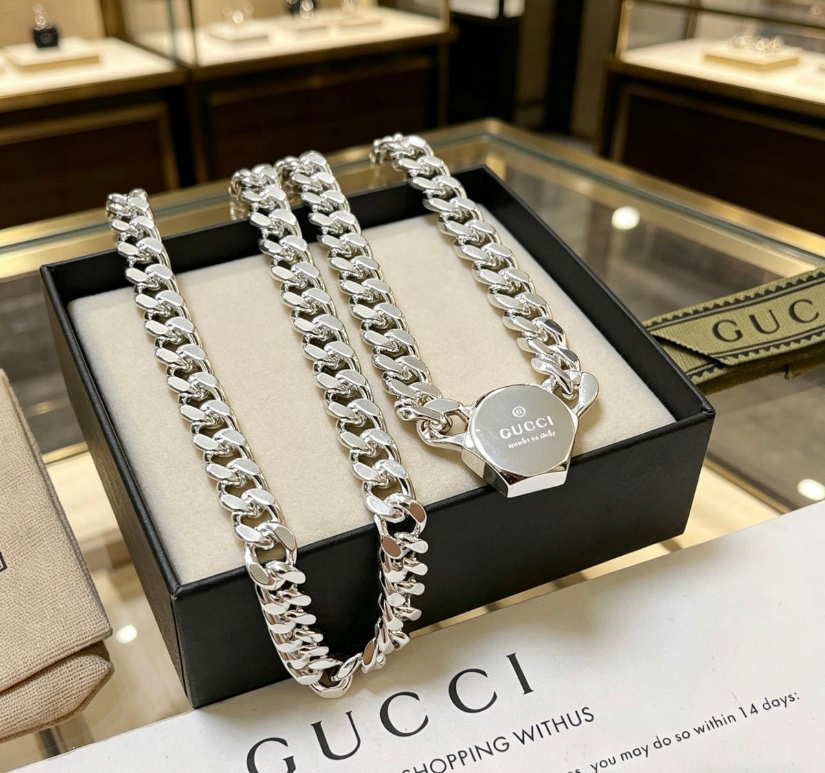 Gucci Anger Forest Chain Distressed Necklace – Style 103 - image 7