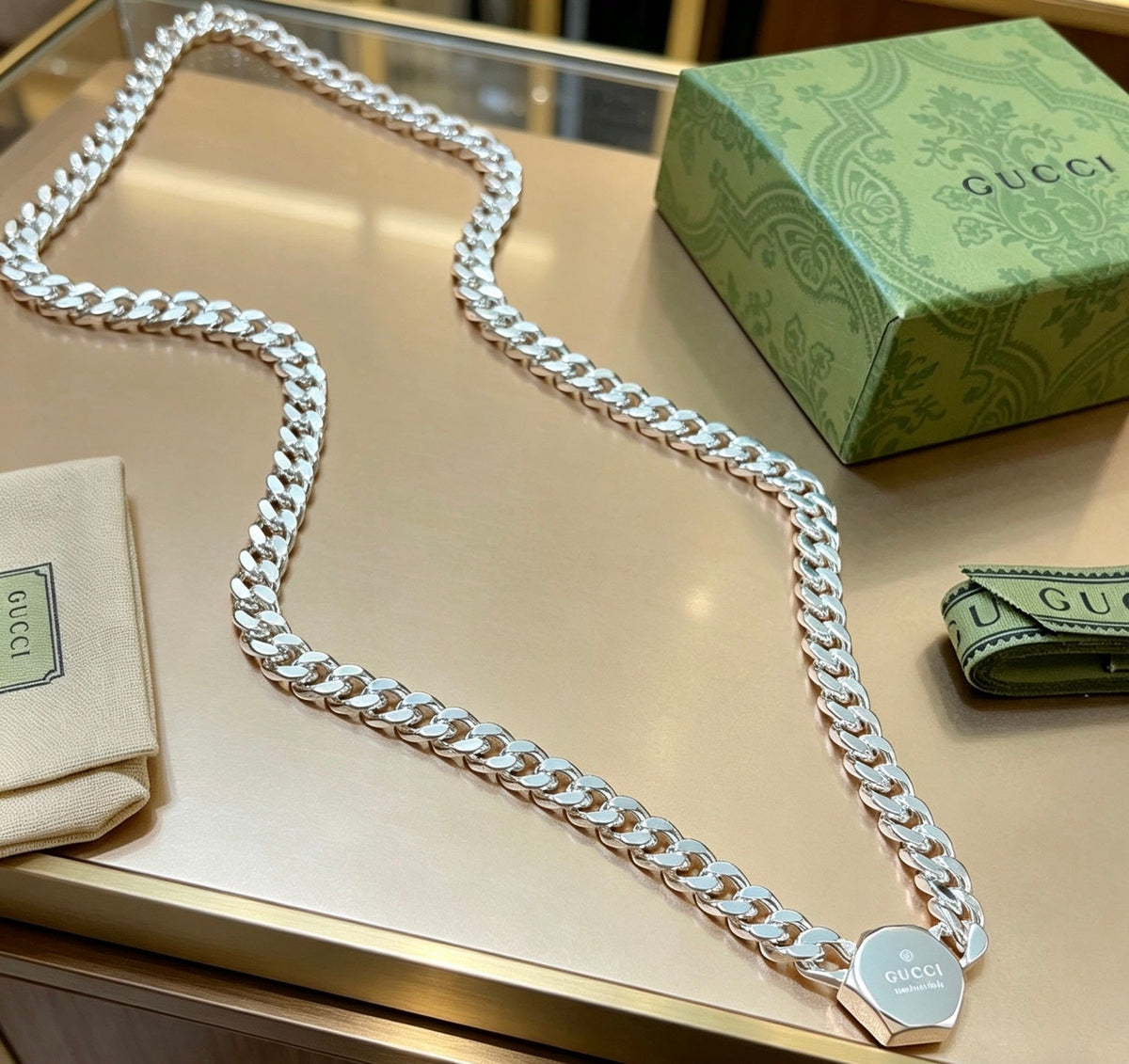 Gucci Anger Forest Chain Distressed Necklace – Style 103 - image 8