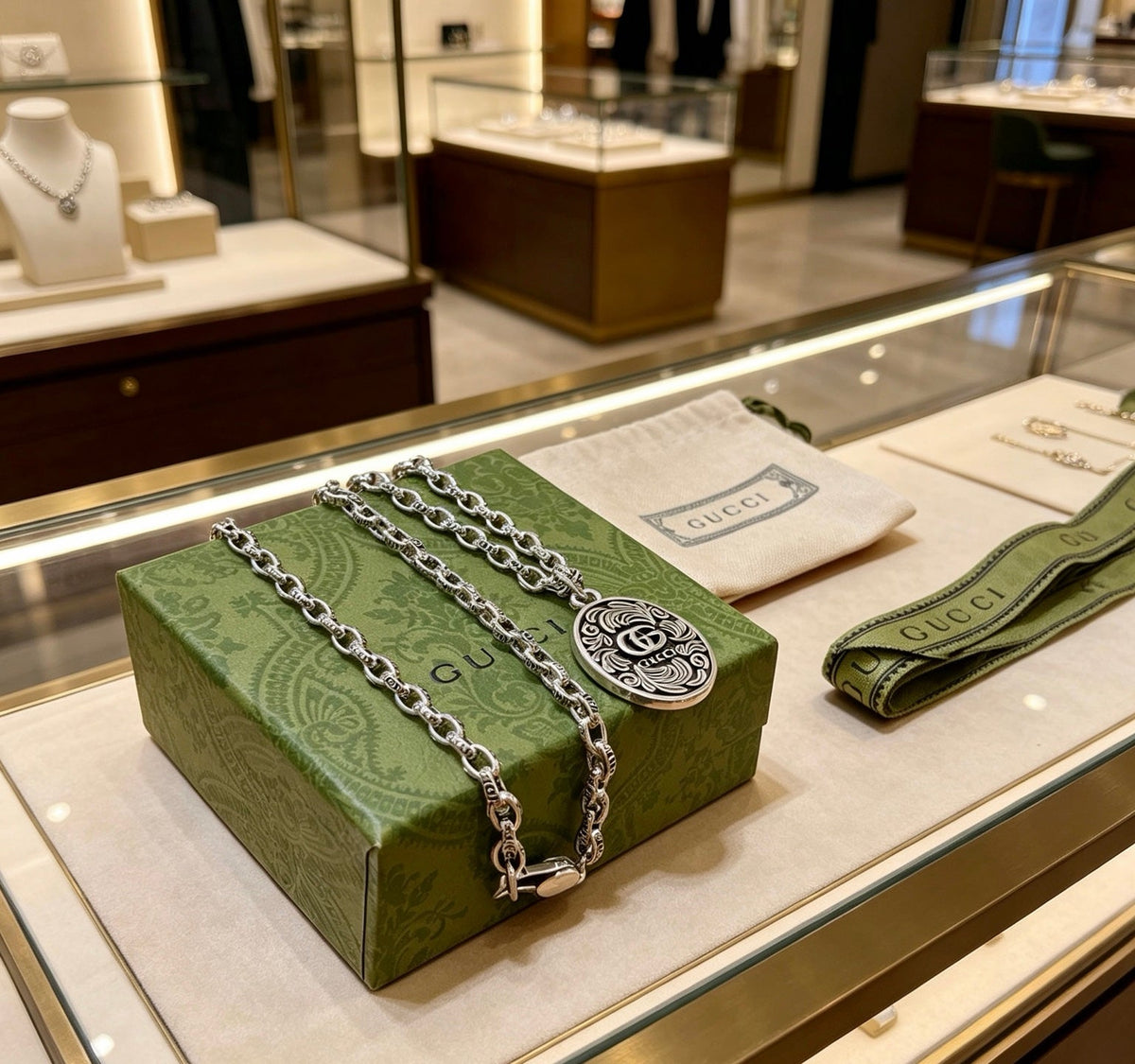 Gucci Anger Forest Chain Distressed Necklace – Style 102 - image 4
