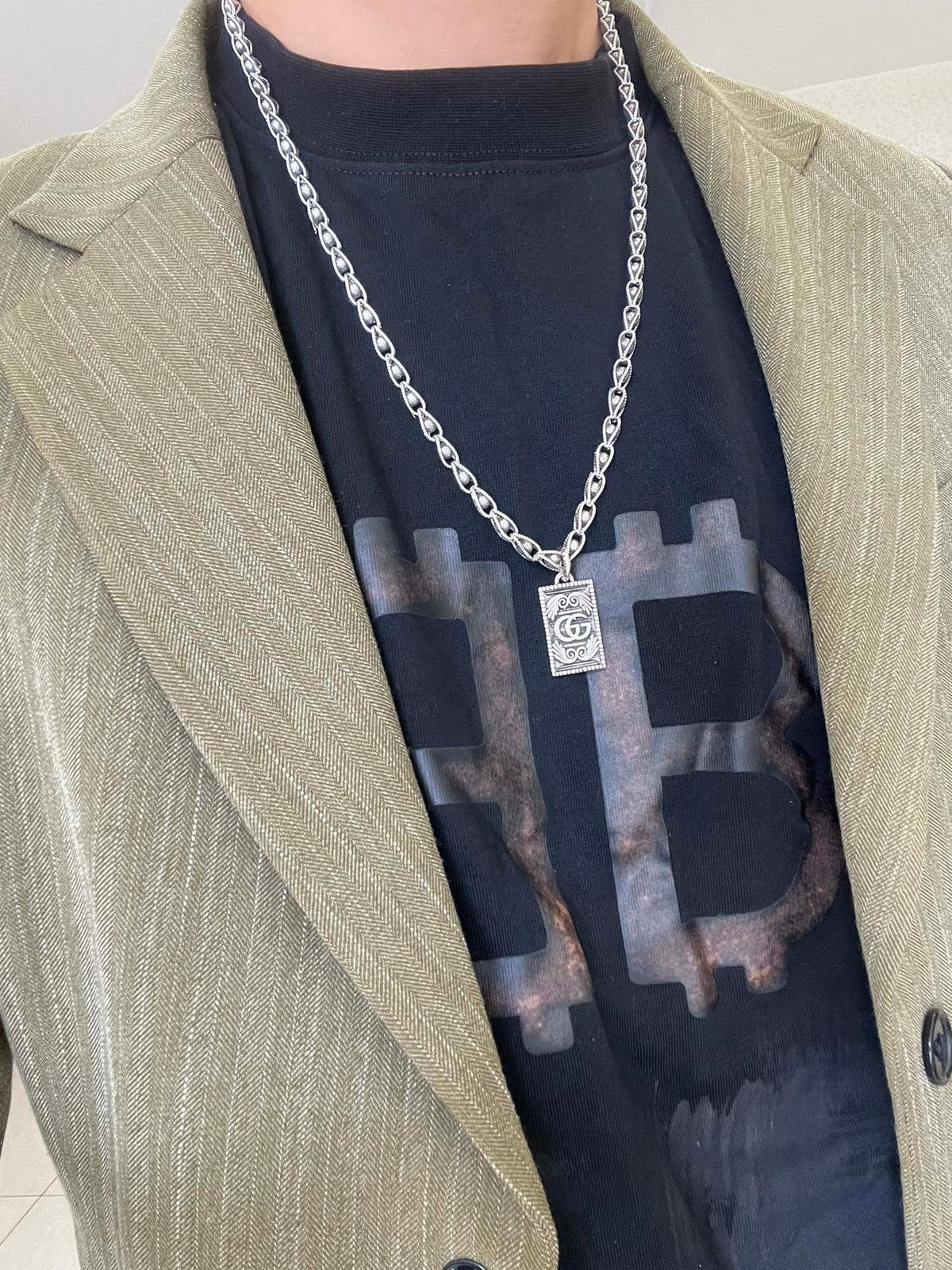 Gucci Anger Forest Chain Distressed Necklace – Style 100 - image 3