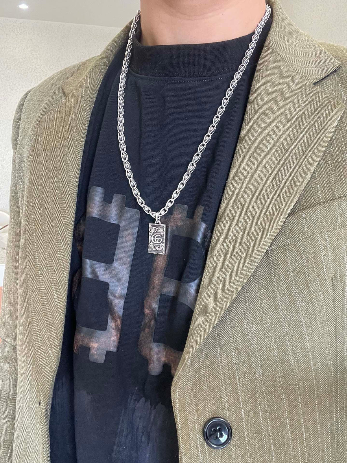 Gucci Anger Forest Chain Distressed Necklace – Style 100 - image 6