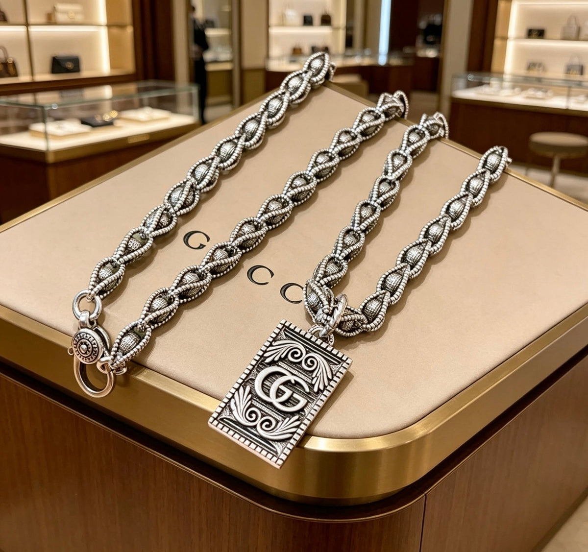 Gucci Anger Forest Chain Distressed Necklace – Style 100 - image 2