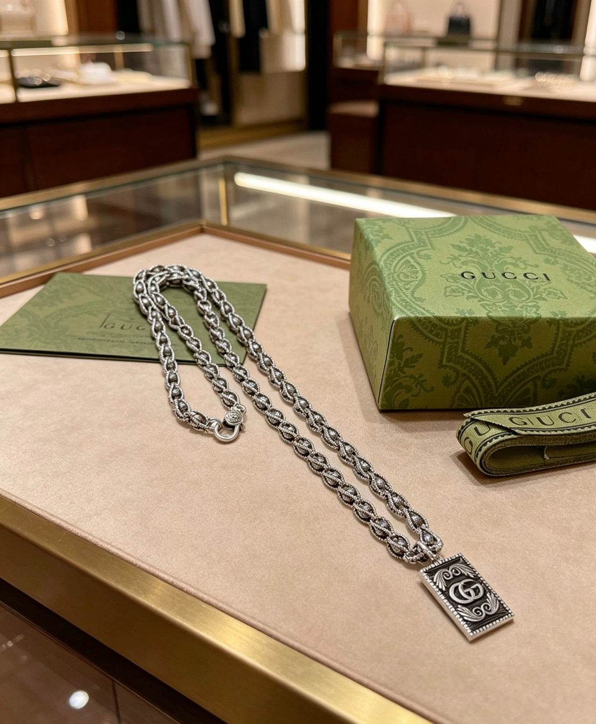 Gucci Anger Forest Chain Distressed Necklace – Style 100 - image 7