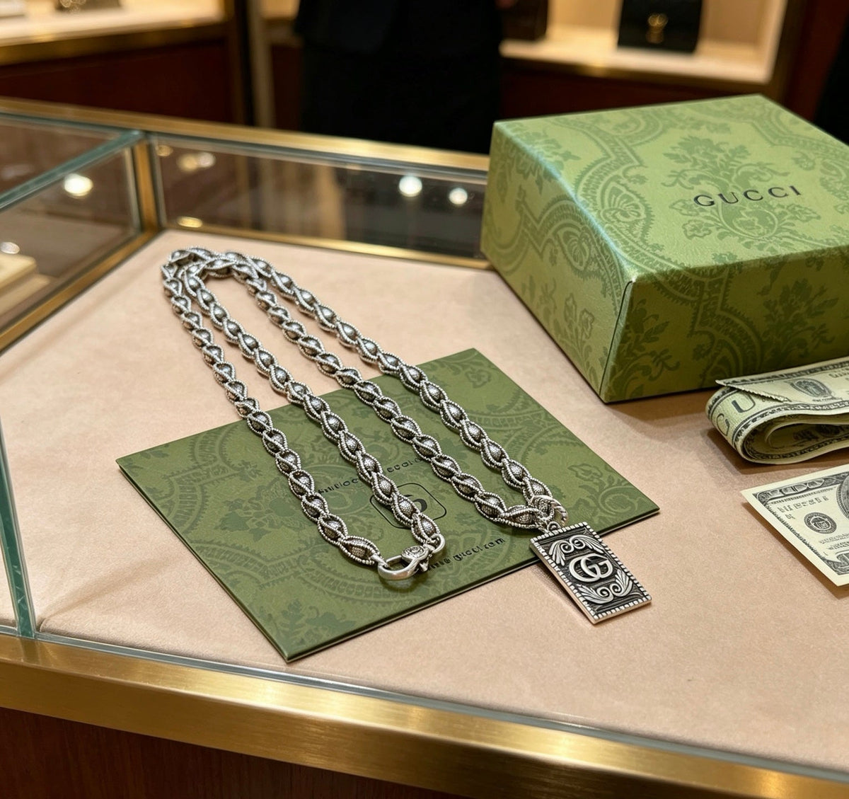 Gucci Anger Forest Chain Distressed Necklace – Style 100 - image 4