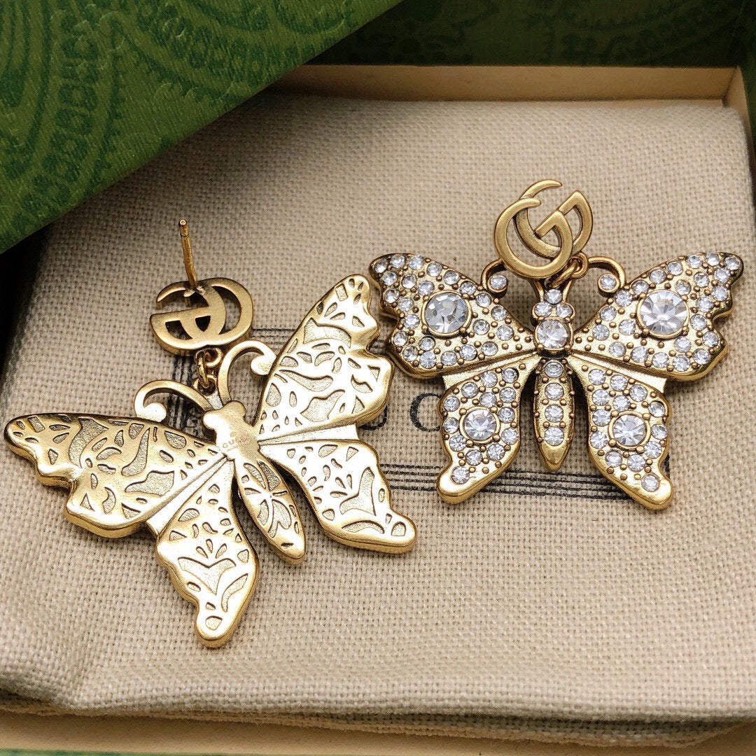 Gucci Butterfly Stud Earrings - image 4