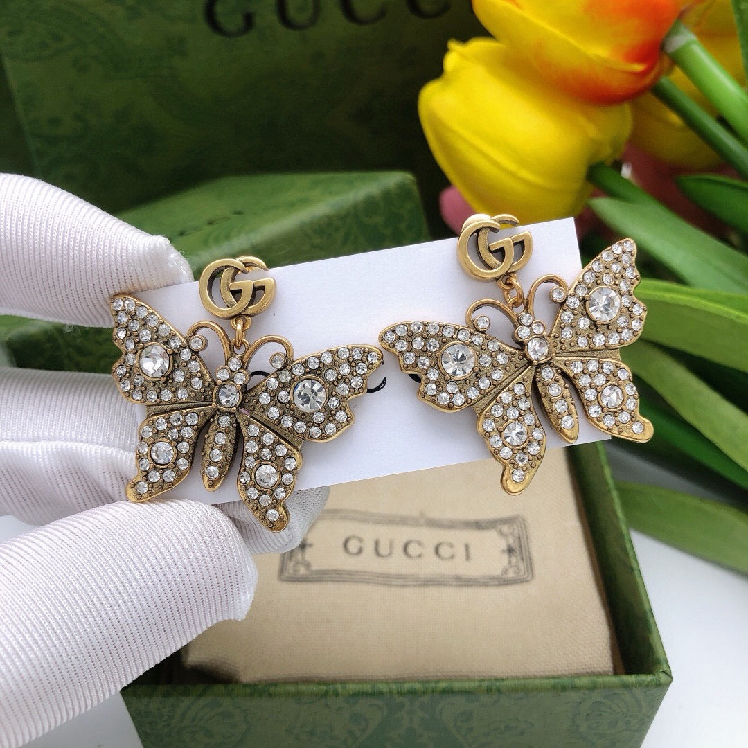 Gucci Butterfly Stud Earrings - image 2