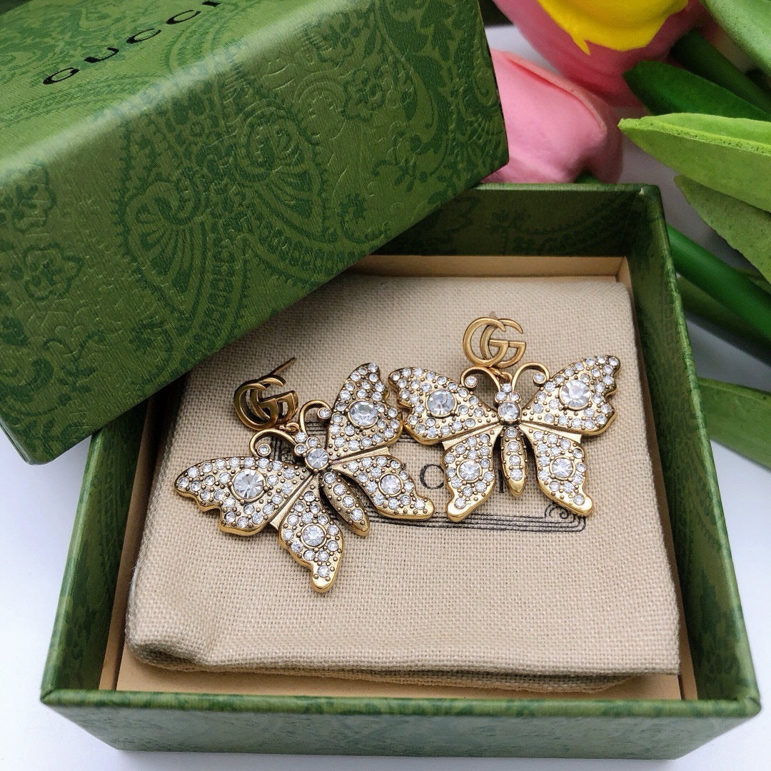 Gucci Butterfly Stud Earrings - image 3