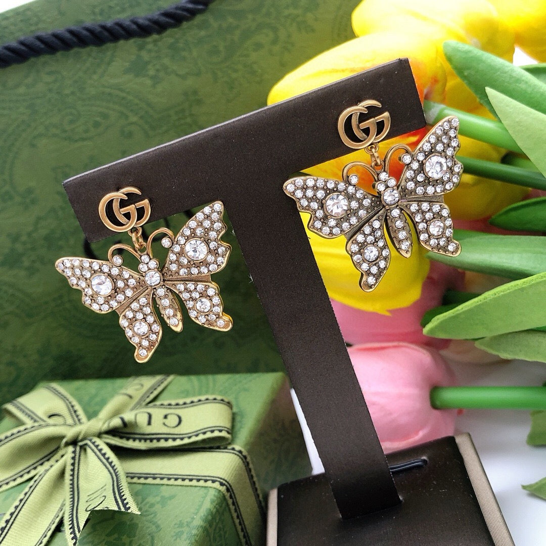Gucci Butterfly Stud Earrings - image 5