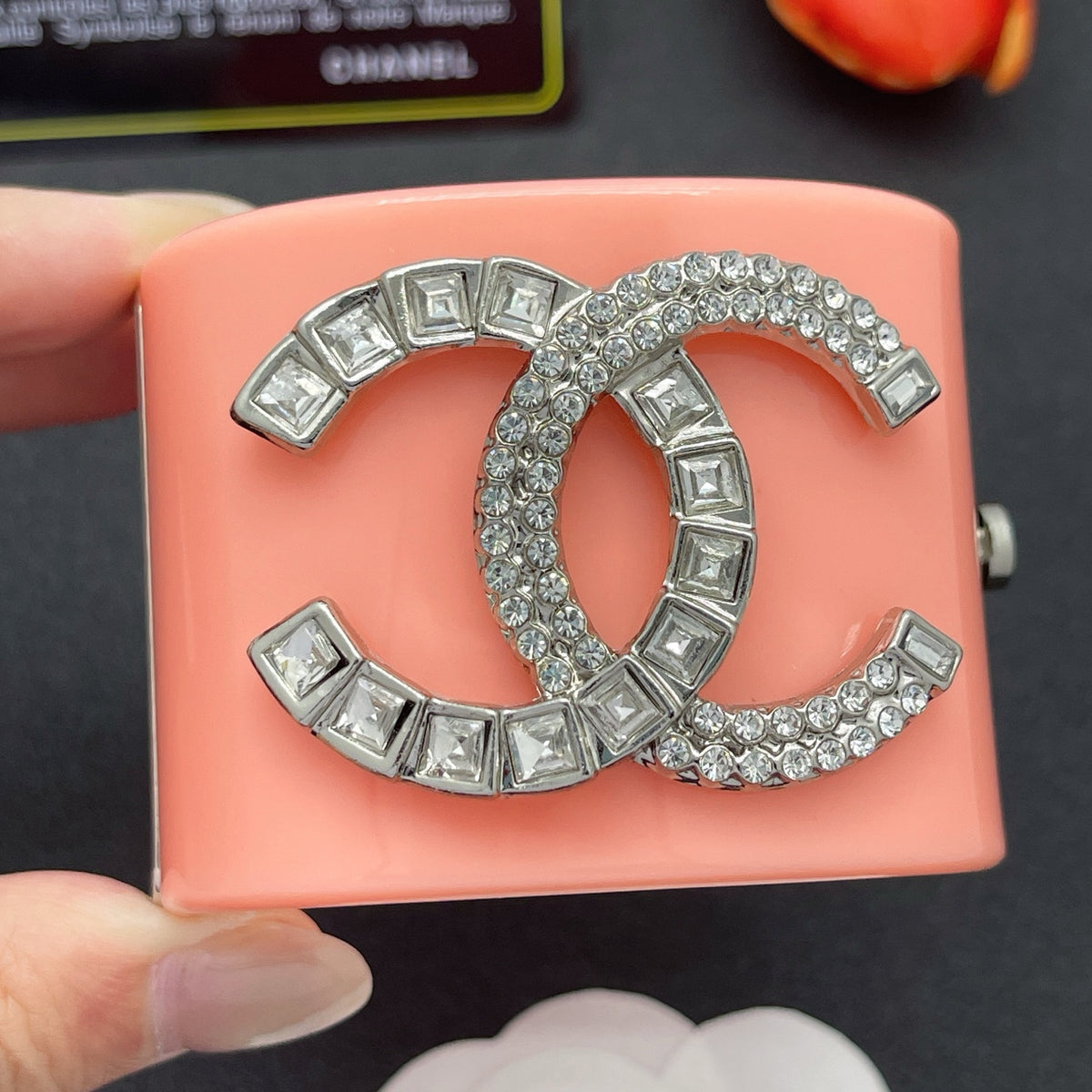 Chanel style acrylic resin bracelets - product photo 1