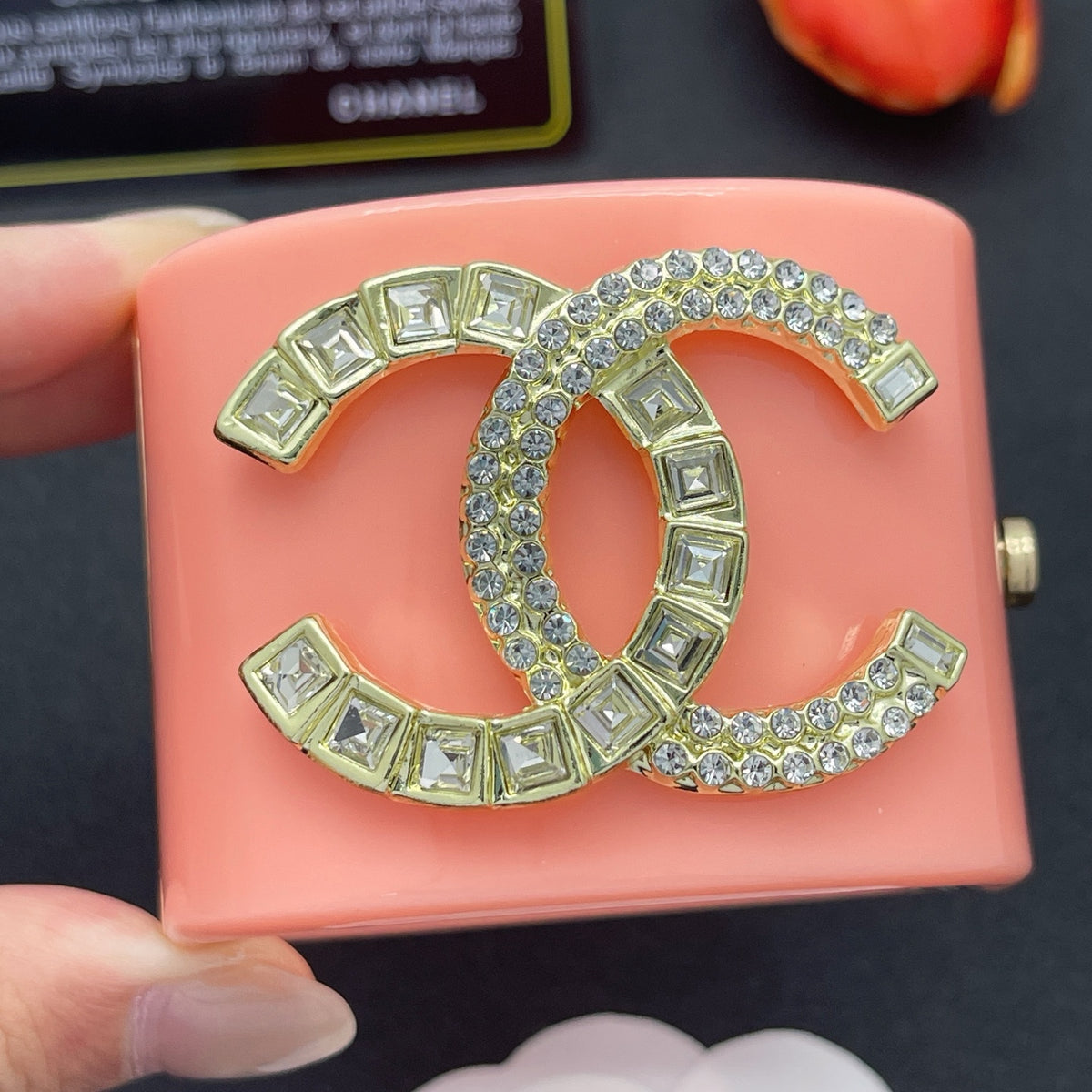 Chanel style acrylic resin bracelets - product photo 1