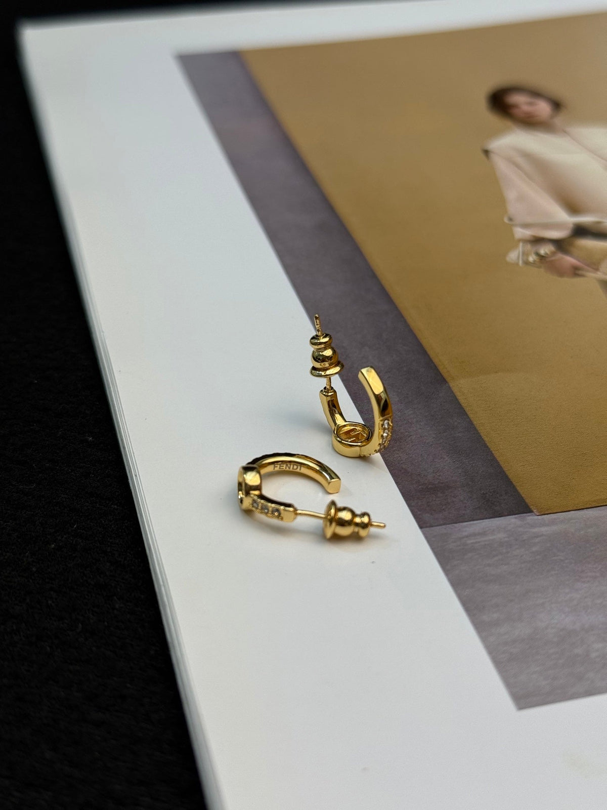 Gucci Double G Crystal Vintage-Inspired Gold-Tone Earrings - image 3